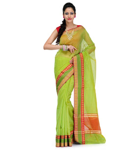 Green Supernet Banarasi Saree