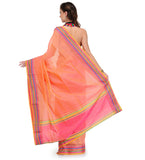 Peach Supernet Banarasi Saree