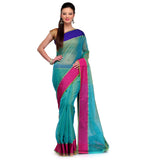 Blue Supernet Banarasi Saree