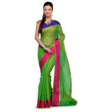 Green Supernet Banarasi Saree