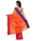 Orange Supernet Banarasi Saree