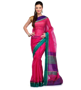 Magenta Supernet Banarasi Saree