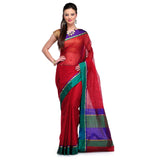 Maroon Supernet Banarasi Saree