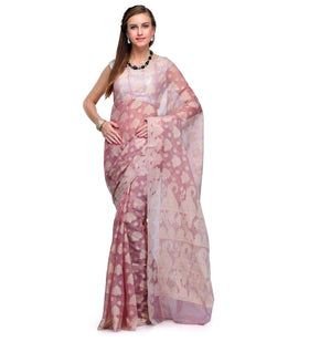 Wine Supernet Banarasi Saree