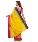 Yellow Supernet Banarasi Saree