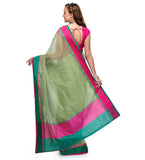 Green Supernet Banarasi Saree