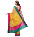 Yellow Supernet Banarasi Saree