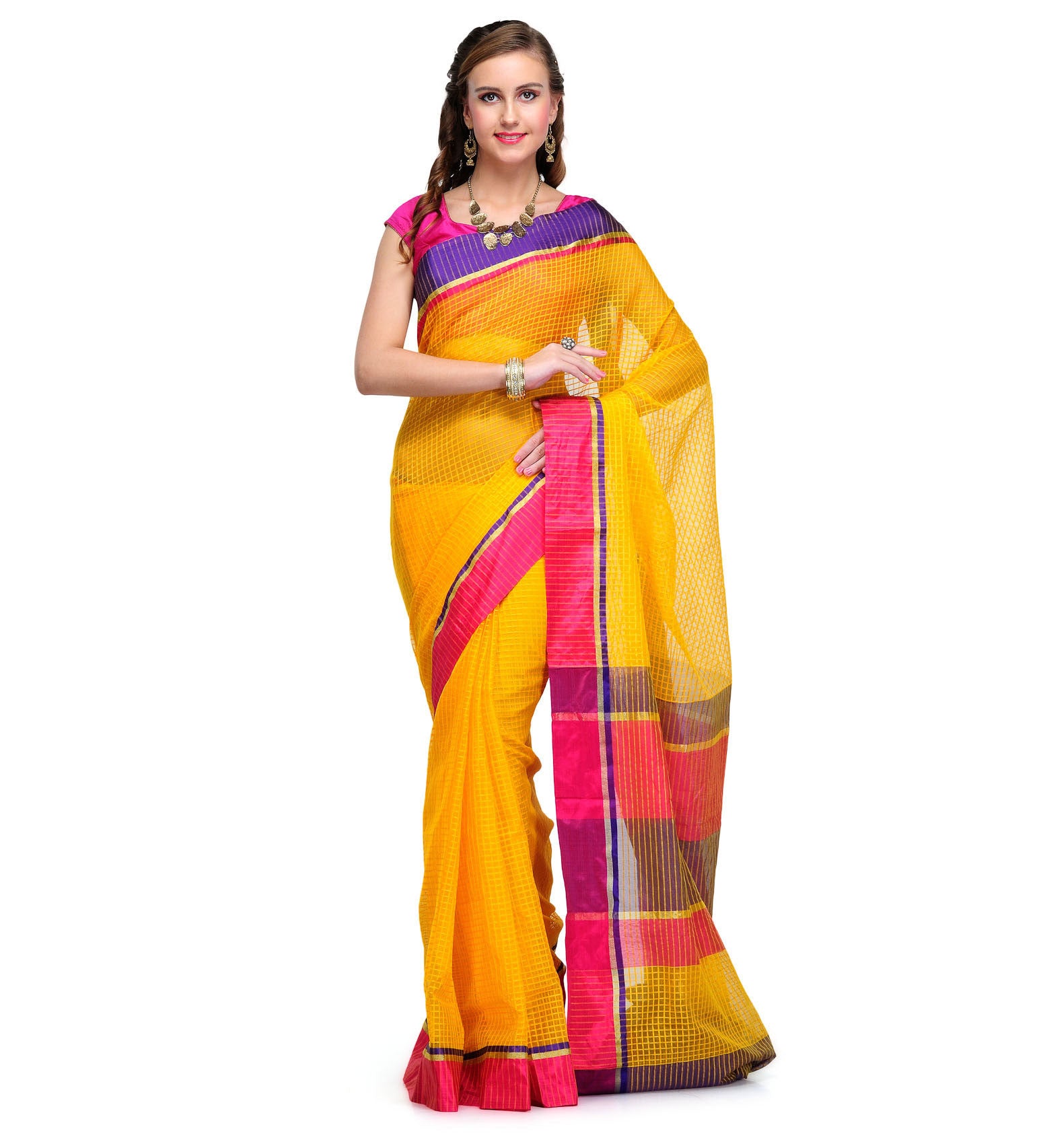 Golden Supernet Banarasi Saree