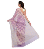 Lilac Supernet Banarasi Saree