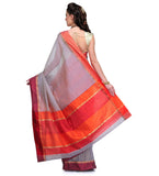 Violet Chanderi Cotton Banarasi Saree