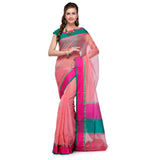 Peach Supernet Banarasi Saree