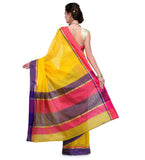 Yellow Supernet Banarasi Saree