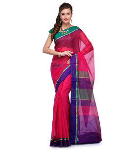 Magenta Supernet Banarasi Saree