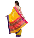 Yellow Supernet Banarasi Saree