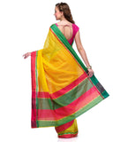 Yellow Supernet Banarasi Saree