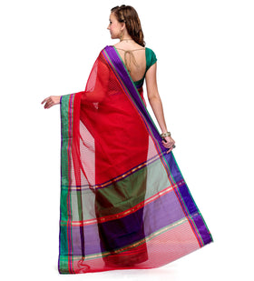 Maroon Supernet Banarasi Saree