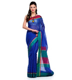 Navy Blue Supernet Banarasi Saree