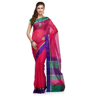 Magenta Supernet Banarasi Saree