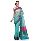 Sky Blue Supernet Banarasi Saree