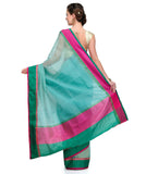 Sky Blue Supernet Banarasi Saree