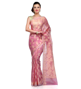 Mauve Supernet Banarasi Saree