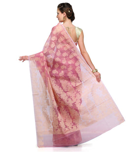 Mauve Supernet Banarasi Saree