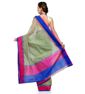 Olive Supernet Banarasi Saree