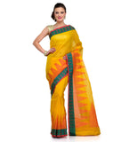 Yellow Supernet Banarasi Saree