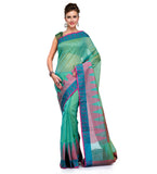 Green Supernet Banarasi Saree