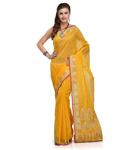 Golden Supernet Banarasi Saree