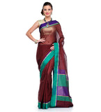 Maroon Supernet Banarasi Saree