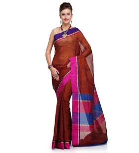 Maroon Supernet Banarasi Saree