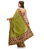 Olive Supernet Banarasi Saree