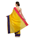 Yellow Supernet Banarasi Saree