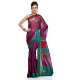 Purple Supernet Banarasi Saree