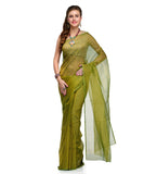 Olive Tissue Banarasi Saree