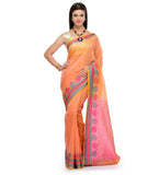 Peach Supernet Banarasi Saree