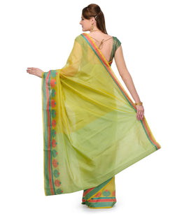 Green Supernet Banarasi Saree