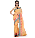 Orange Supernet Banarasi Saree