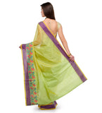 Green Supernet Banarasi Saree