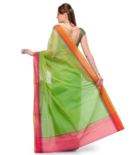 Green Supernet Banarasi Saree