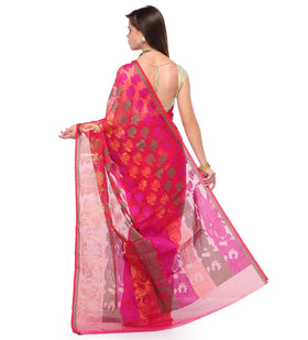 Magenta Kota Cotton Banarasi Saree