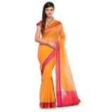 Orange Supernet Banarasi Saree