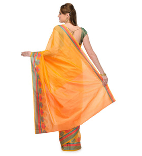 Orange Supernet Banarasi Saree