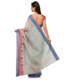 Grey Supernet Banarasi Saree