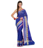 Navy Blue Supernet Banarasi Saree