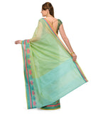 Green Supernet Banarasi Saree