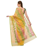 Yellow Kota Cotton Banarasi Saree