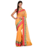 Orange Supernet Banarasi Saree