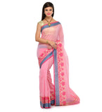 Pink Supernet Banarasi Saree